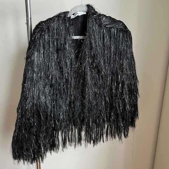 Zara Jackets & Blazers - ZARA Knit Black Jacket in Small